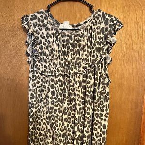 Leopard Print plus size top